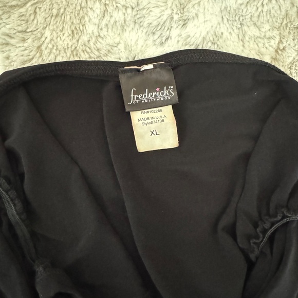 Frederick's of Hollywood Black Halter Top with Gold Hoop - Picture 3 of 3